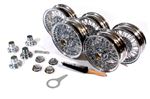 MWS Centre Lock Wire Wheels - Chrome Conversion Kit - 5.5 x 13 with Octagonal Centres - RL122155JEC